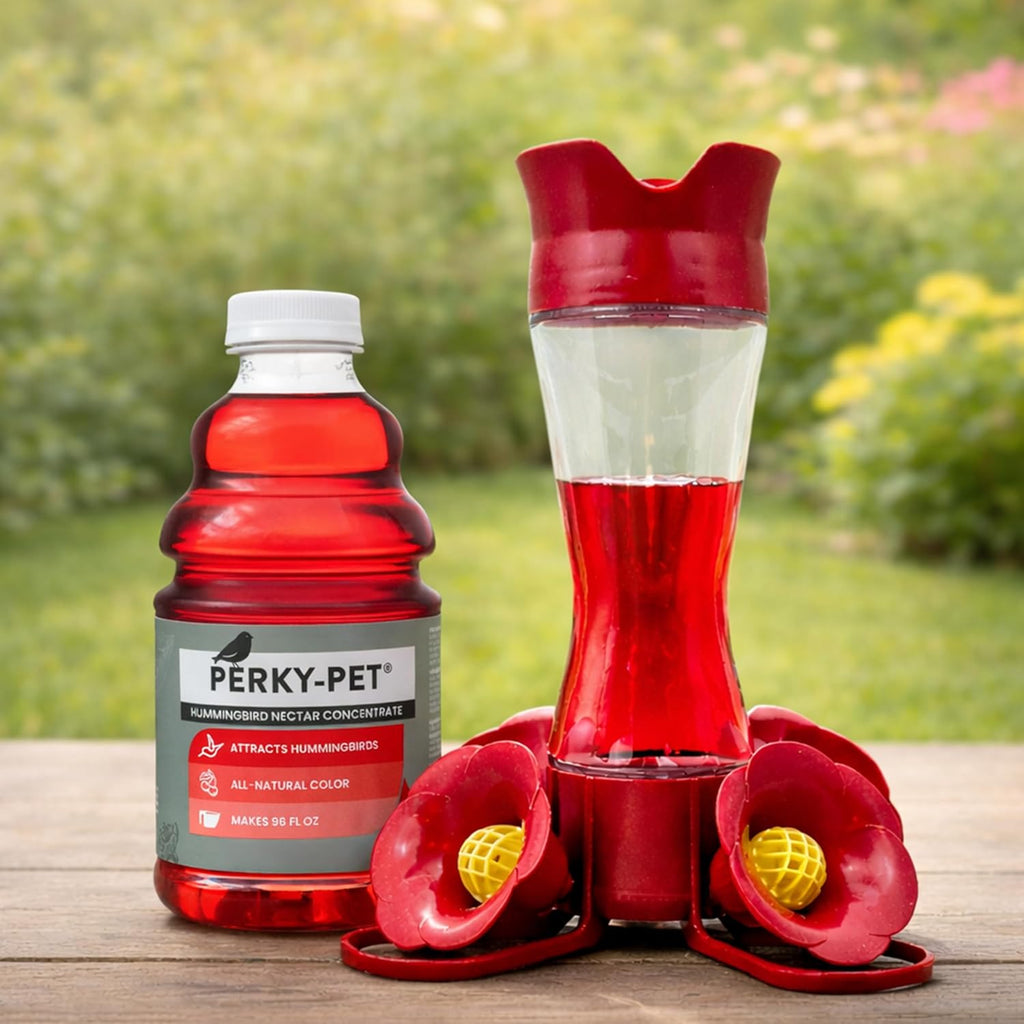 Perky-Pet Hummingbird Nectar Concentrate - 32 oz | Makes 96 FL OZ of Sweet Red Nectar