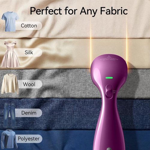 HiLIFE Portable Handheld Clothes Steamer - 240ml Capacity, 700W Powerful Steam, Orchid Purple