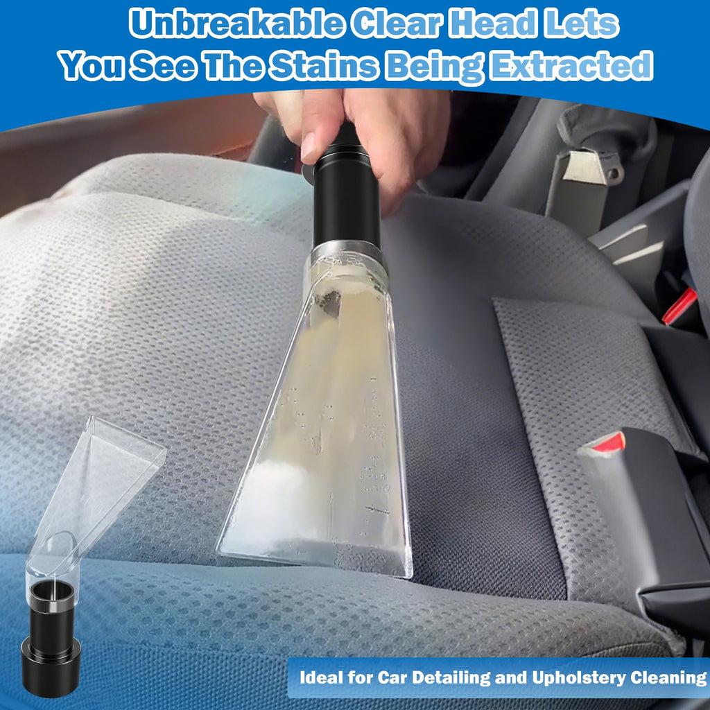 Happy Tree Universal Fits All Brands' Shop Vacs with 2-1/2" & 1-7/8" & 1-1/4" Adapter Clear Extraction Accessory for Auto Detailing, Shop Vac Extractor Attachment Kit for Wet-Dry Vacuum Cleaners