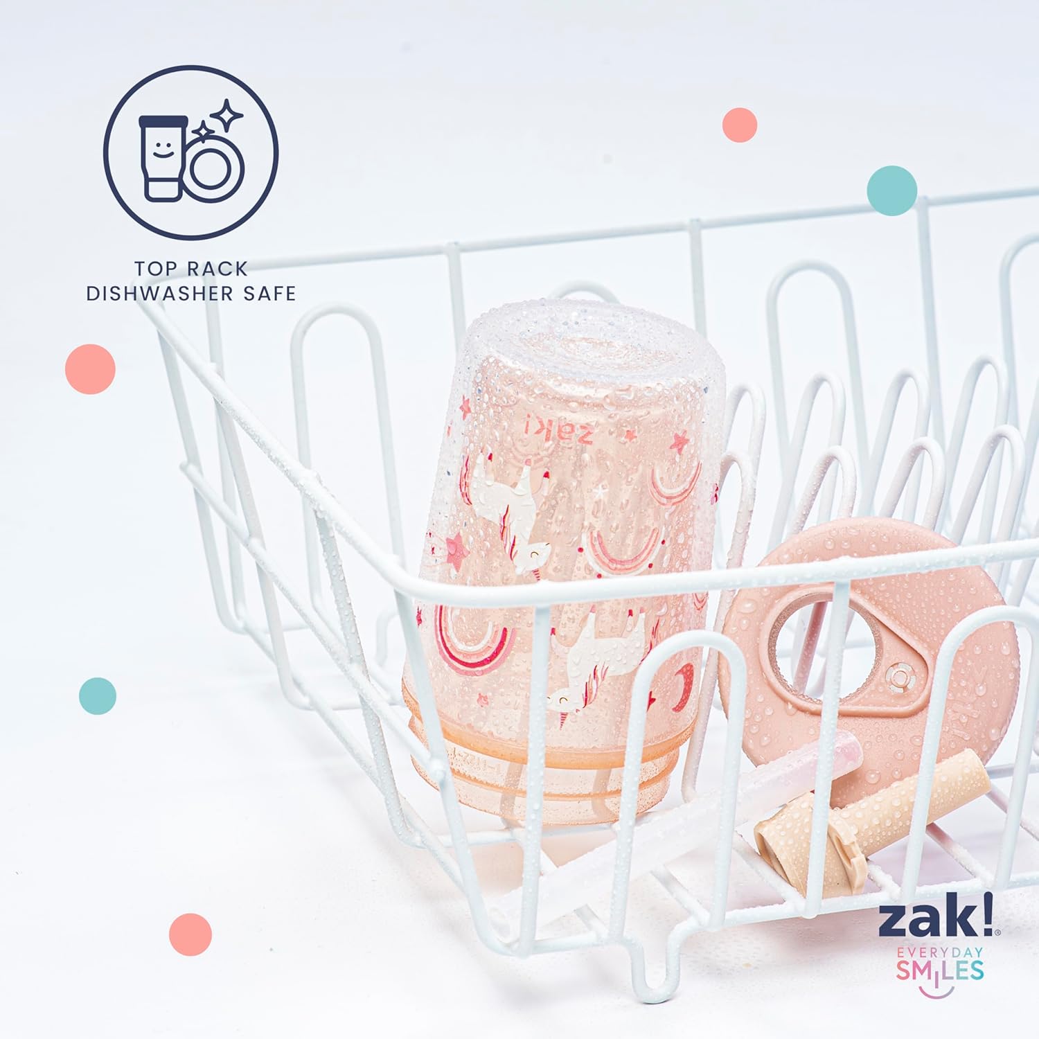 Zak Designs Peppa Pig Toddler Tumblers - 9oz Double Wall Leak-Proof Sippy Cups, 2-Pack for Kids