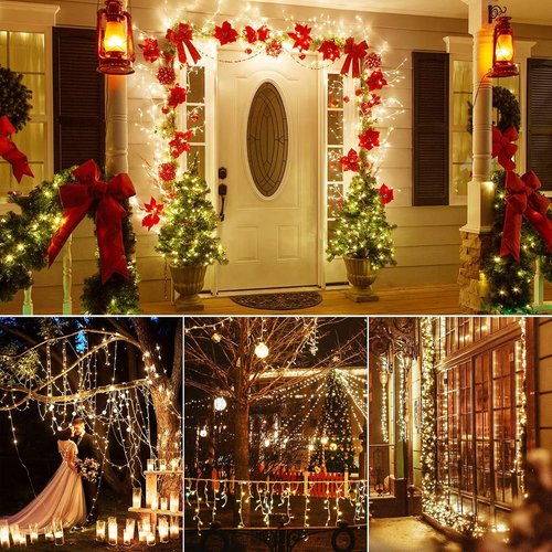 Dailyart 200 LED Fairy Lights - Warm Twinkle String Lights with Remote & Timer | 10ft Gold Wire for Bedroom, Party & Wedding Decor