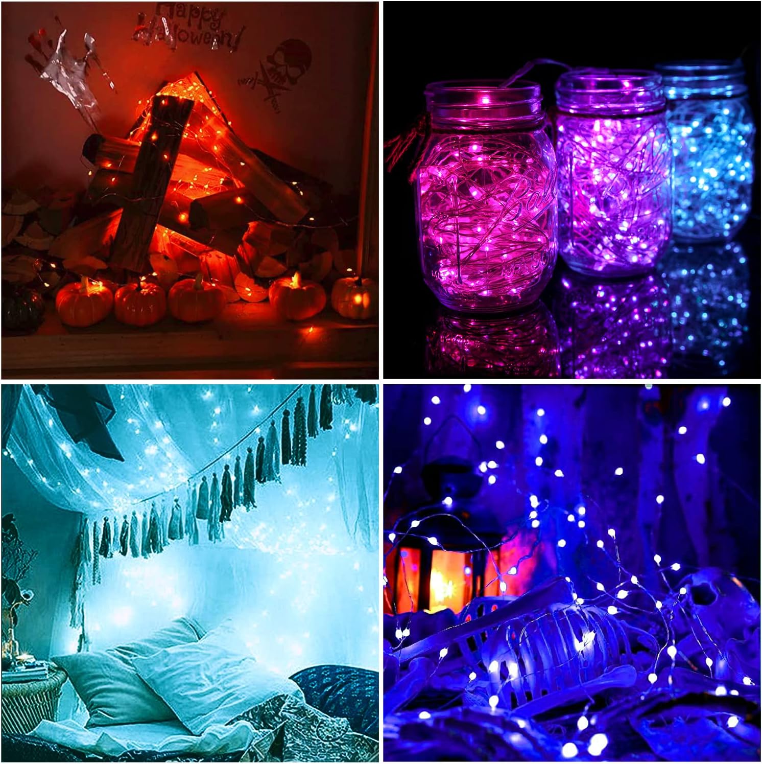 OMIKA LED Fairy Lights - 33FT 100 LEDs Waterproof Multi-Color String Lights with Remote for Indoor/Outdoor Decor