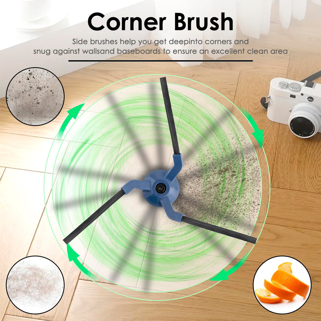 (8 Pack) X10 Pro Omni Side Brushes for Eufy X10 Pro Omni Robot Vacuum Cleaner, Replacement Side Brush Kit, Edge Sweeping Brushes, Corner Brush Accessories Kit, Vacuum Attachments Brushes