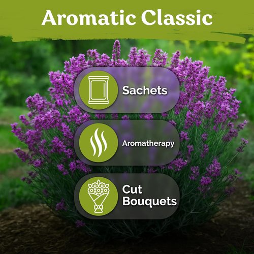 KVITER English Lavender Seeds - Heirloom Non-GMO Lavender (Lavandula Angustifolia) for Indoor & Outdoor Gardens | Organic Flower Seeds