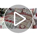 King Christmas Reindeer Plaid Quilt Set - Red Patchwork Bedding