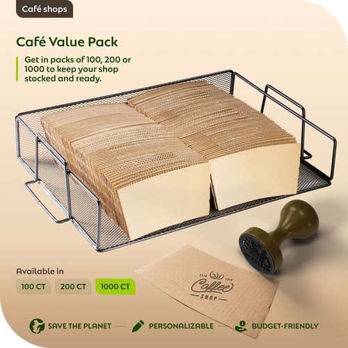 Kraft Paper Hot Cup Sleeve Jacket Holder | Corrugated Cardboard Protective Hot And Cold Insulator | Espresso Coffee Milk Tea Beverage And Hand Protector (Kraft, 1000)