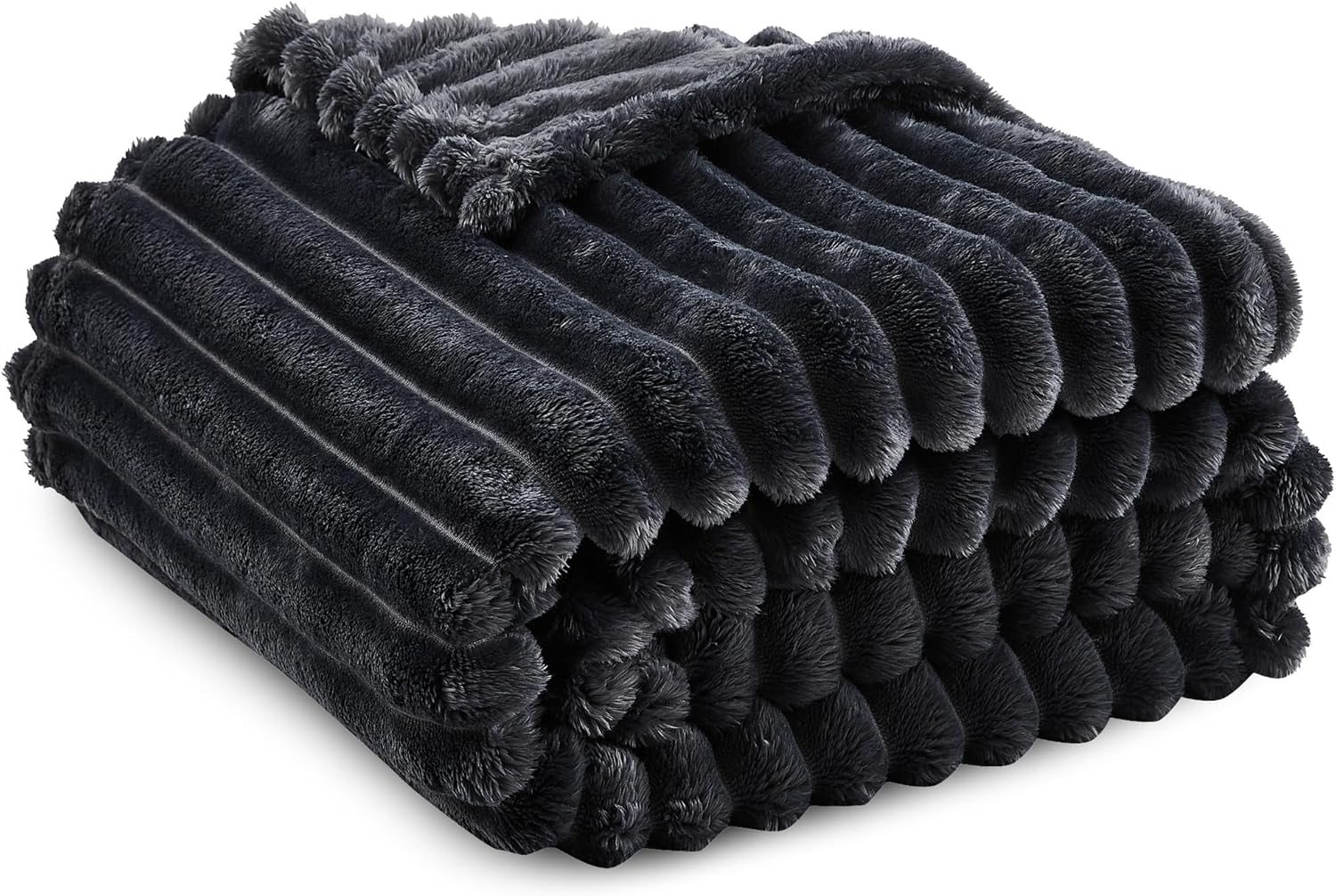 Skiennix Super Soft Queen Blanket - Premium Silky Flannel Fleece, Lightweight & Cozy, 90x90 Inches, Dark Grey