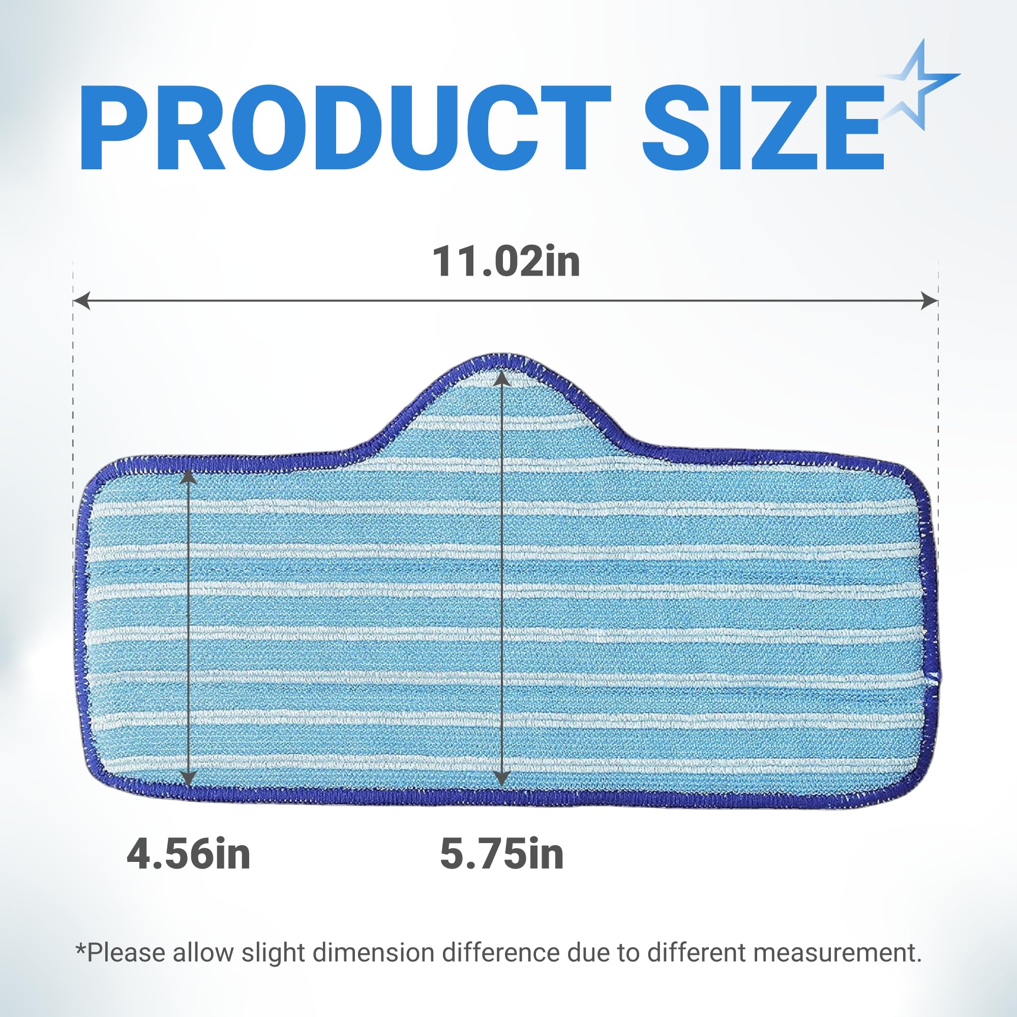 BlueStars 10 Pack Microfiber Pad Compatible with Dupray Neat Steam Cleaner - Durable, Reusable and Machine Washable - Designed for Multiple Surfaces, Effectively Clean Hardwood, Tile & Stone Floors