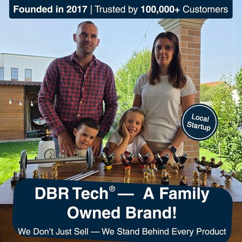DBR Tech® Heavy Duty Hose Splitter - Premium Brass Wye Connector with Double Shut Off Valve | Rust-Resistant Finish
