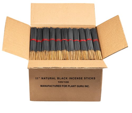 2000 Unscented Charcoal Black Incense Sticks 11" Bulk - 100% Natural Charcoal, Joss and Bamboo Punk Blanks - Great for DIY Aromatherapy Incense Making.