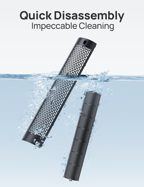 DREO Tower Fan - 90° Oscillating Standing Floor Fan with 28ft/s Velocity | 25dB Quiet Operation, 9 Speeds, Remote Control