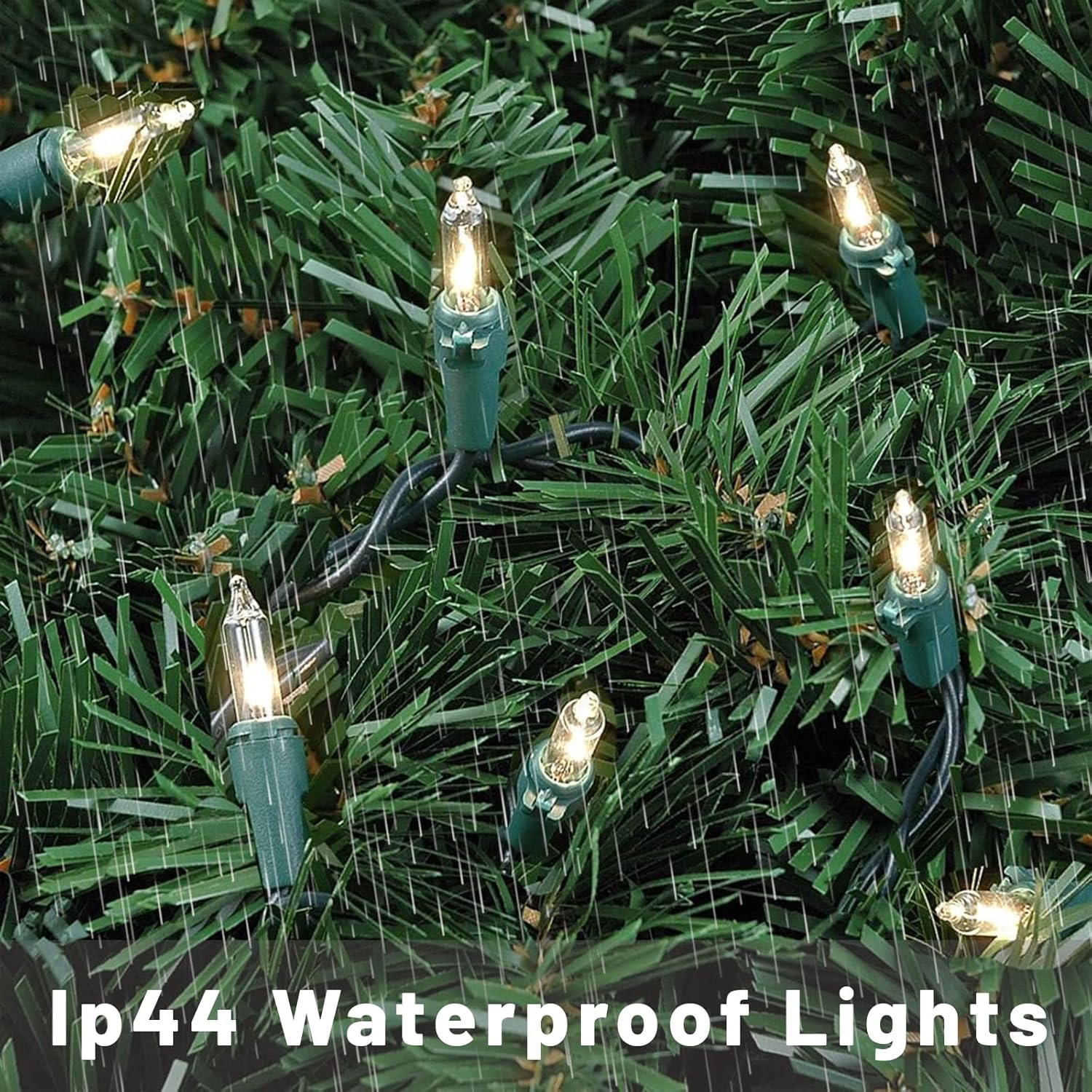 Yiaht Christmas Lights - 20Ft 100 Count Mini Waterproof Incandescent Bulbs | Green Wire for Indoor/Outdoor Decor