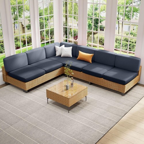 Hyha Outdoor Couch Cushion Covers - Washable Jacquard Diamond Lattice | Stretch Sofa Seat Covers (3 Pieces, Grey)