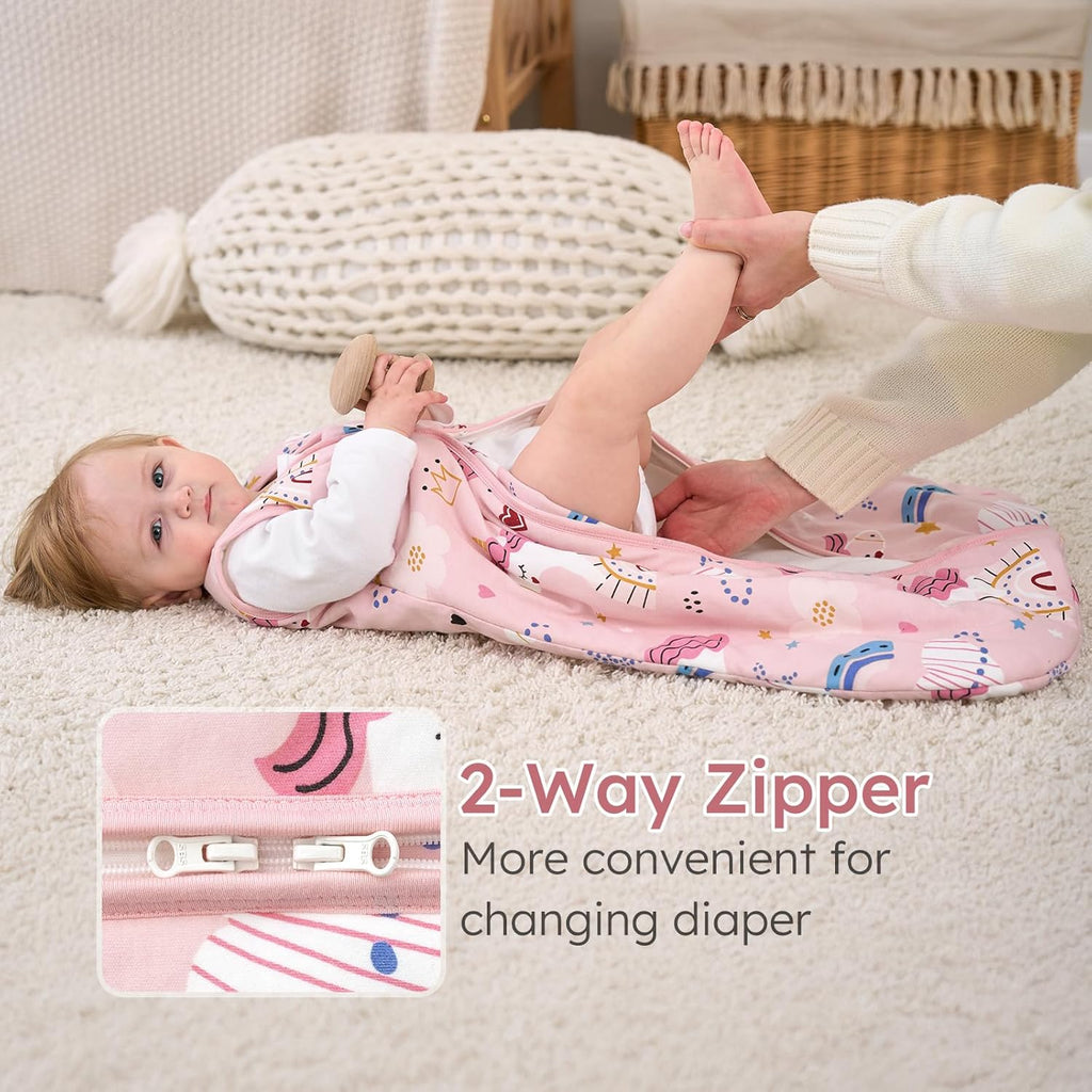 Yoofoss Baby Sleep Sack - 1.5 Tog Organic Cotton Wearable Blanket for Infants 0-6 Months | Soft & Warm