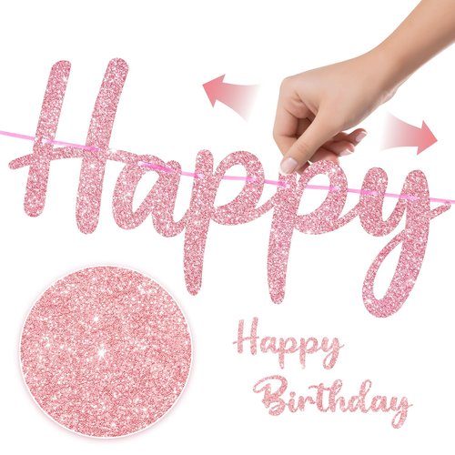 3pcs Pink Ballerina Birthday Party Banners, Ballet Girls Happy Birthday Decorations Ballet Themed Hanging Banner Decor for Girls Tutu Dance Party Supplies
