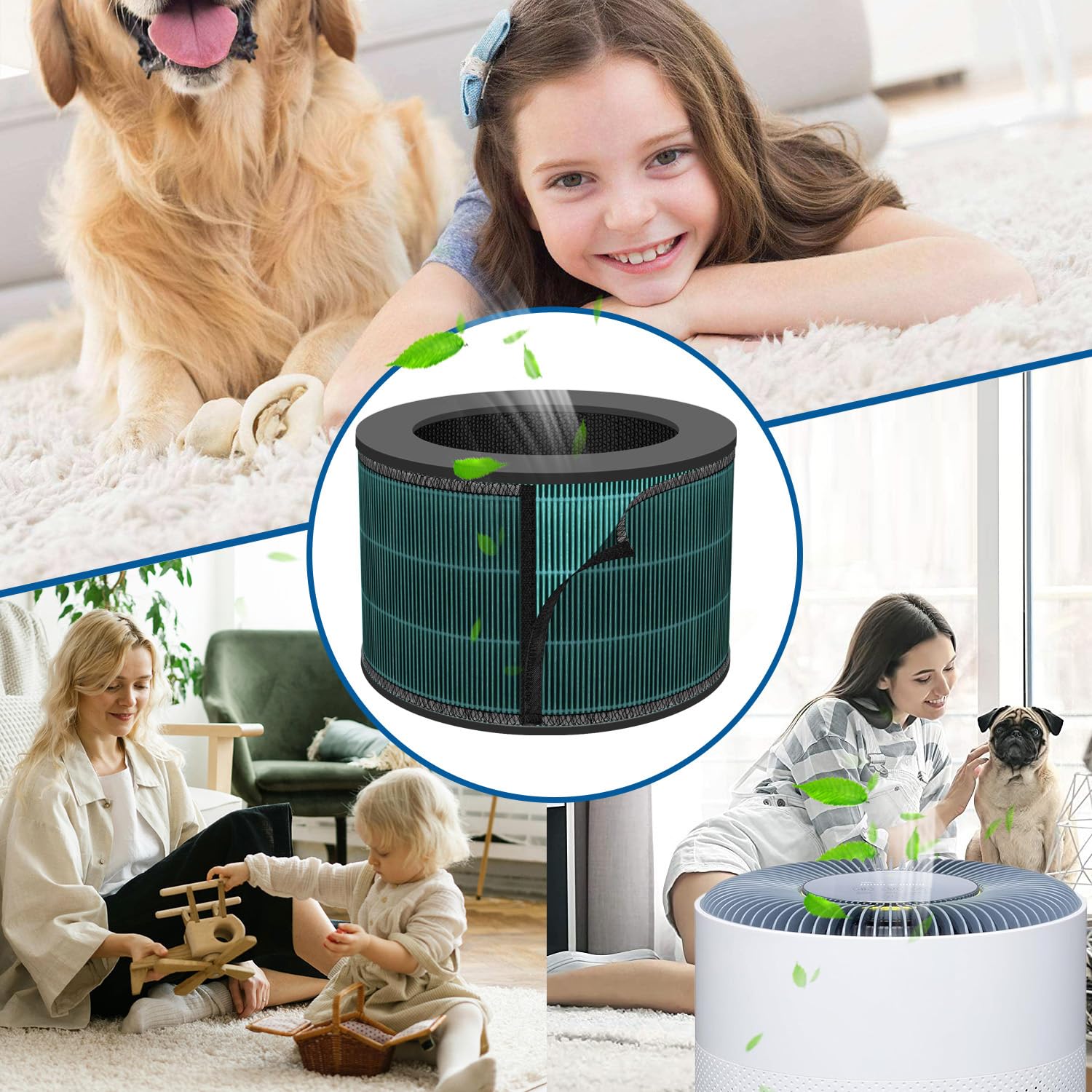 Slirceods AS601HBB0 Pet Filter Compatible with LG PuriCare 360 Air Purifiers,Item model number :AS601HBB0,H13 Activated carbon Filter, 360 Degrees of Filtration(1pack)