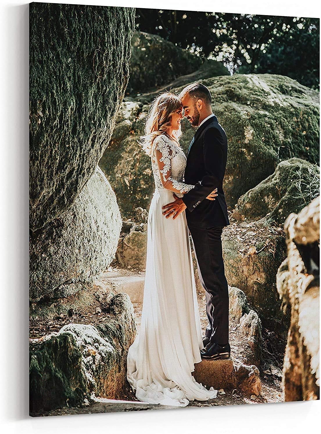 P&L ART Personalized Custom Canvas Prints - Transform Your Photos into Stunning Wall Art | 12x18 Framed Decor
