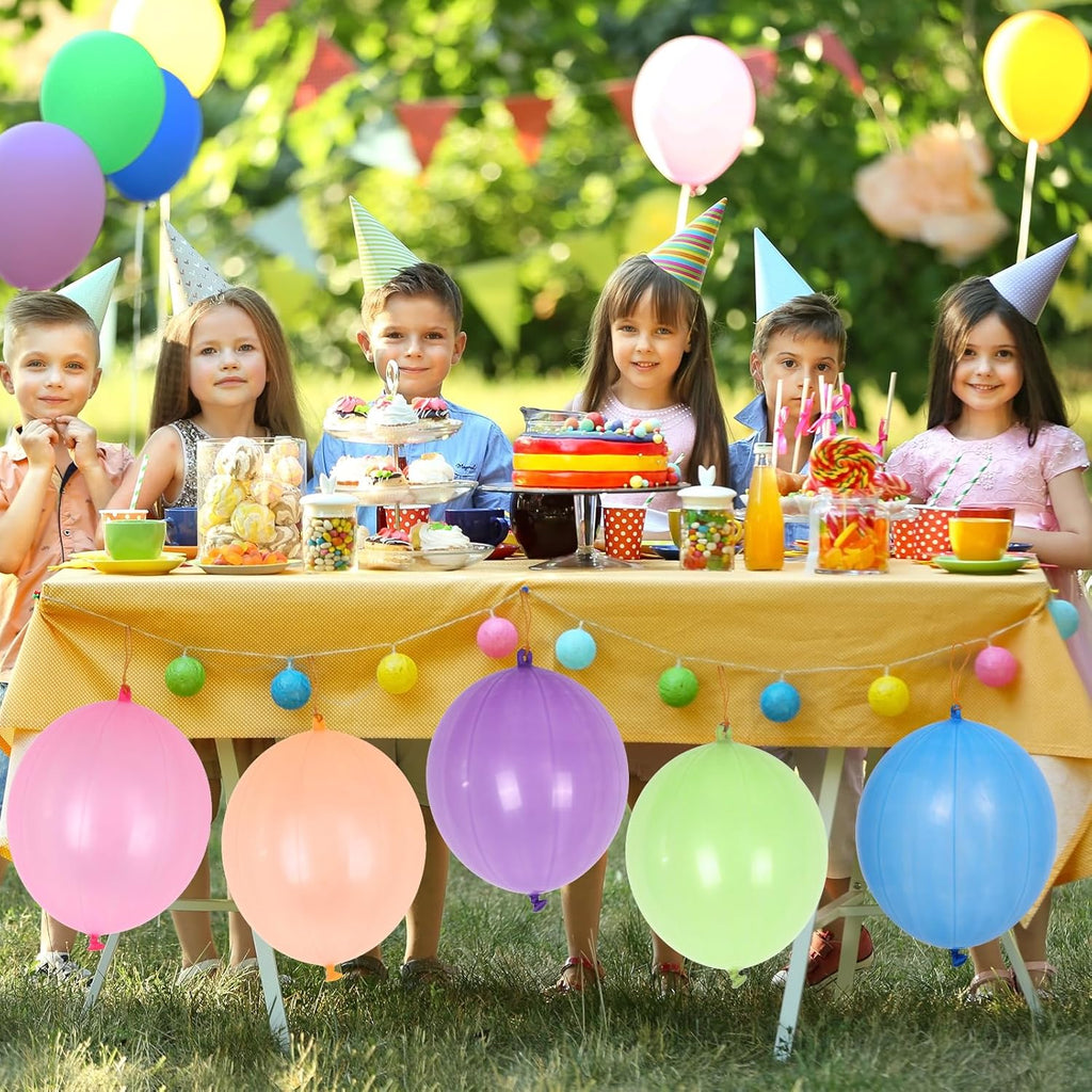 Rubfac Punch Balloons - 30Pcs Heavy Duty Neon Party Favors for Kids | Exciting Outdoor Play Supplies