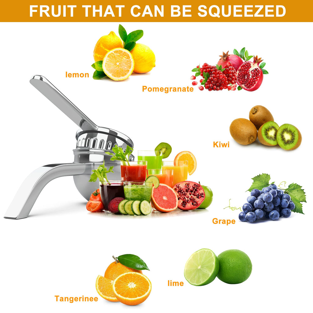 Miscedence Large lemon squeezer, Manual Juicers stainless steel citrus juicer All Size Fruits Can Squeeze Juice, Large Yield, Suitable For Lemons, Oranges, Pomegranates, Grapes
