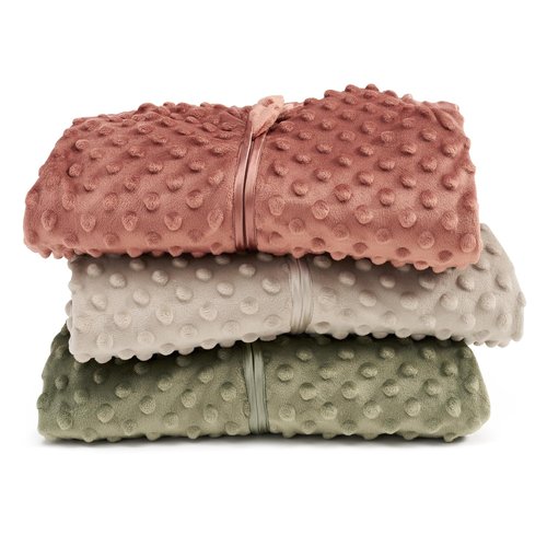 HALO Sleepsack Swaddle - 3-Way Adjustable Swaddle Blanket, TOG 3.0, Olive Green Plush Dots, Newborn 0-3 Months