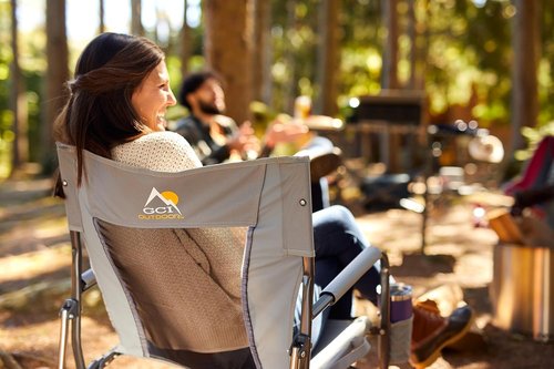 GCI Outdoor Rocking Chair - Low-Ride FirePit Design with Convenient Beverage Holder