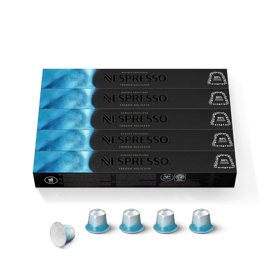 Nespresso Freddo Delicato Espresso Coffee Pods - 50-Count Original Line Capsules