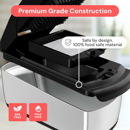 Fullstar Premium Vegetable Chopper | 14-in-1 Food Chopper & Mandoline Slicer with Container - Silver