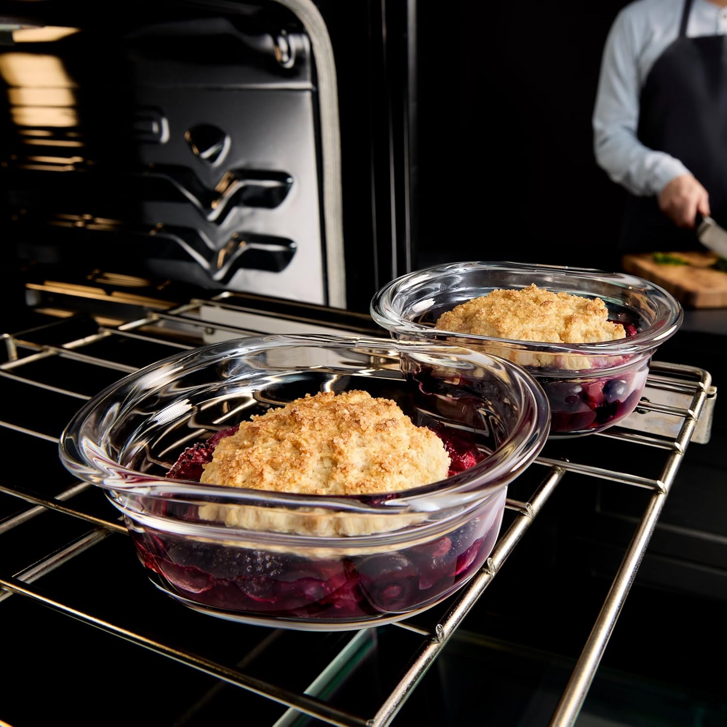 Rubbermaid Brilliance® Glass Round Food Storage Containers - Leak-Proof 6-Piece Set for Meal Prep