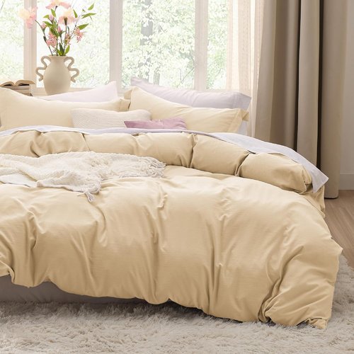 Bedsure Duvet Cover Set - Extra Soft Prewashed Queen Size Bedding, 3 Pieces with Zipper Closure & 2 Pillow Shams