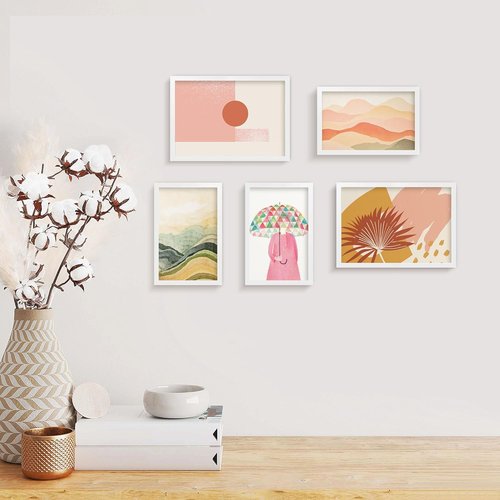 LaVie Home 5x7 Picture Frame - Classic White Photo Frame with HD Plexiglass | 2-Pack for Vertical or Horizontal Display