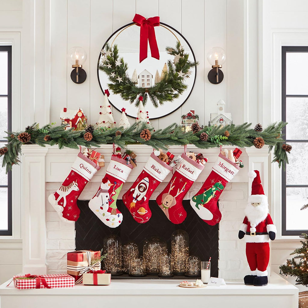 6ft Artificial Christmas Spruce Garland with Pine Cones, Lifelike Winter Greenery Needles Garland Decor for Home, Fireplace, Wall, Porch, Table, Mantle, Indoor Outdoor Decoration