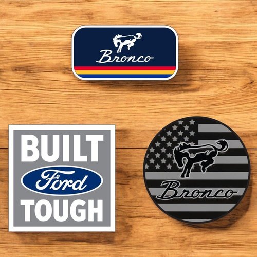 Jeep Ford Bronco Built Wild Logo Insulated 20 oz Travel Coffee Mug | FREE Ford and Bronco Sticker Pack Included