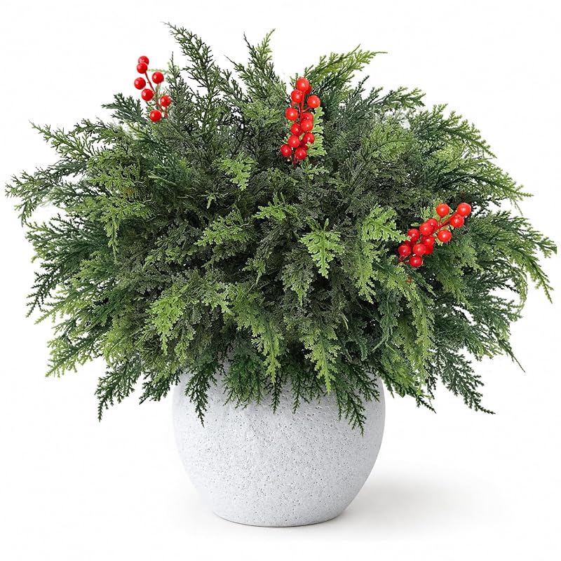 20'' Cedar Branches with Red Berries — 18 pcs, Variation of THIS listing: 15