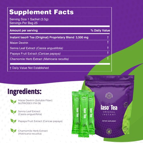 Iaso Instant Tea (Original) - Convenient Cleansing Tea for a Balanced Lifestyle, Gentle & Refreshing, 25 Sachets, Pack of 2