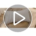 JoraLion Cream Faux Fur Lumbar Pillow Cover 14x24 inch - Soft & Cozy