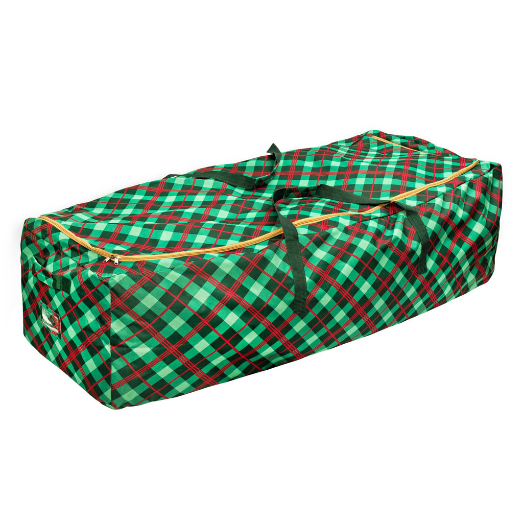Honey-Can-Do Plaid Rolling Tree Storage Bag SFT-09556 Red