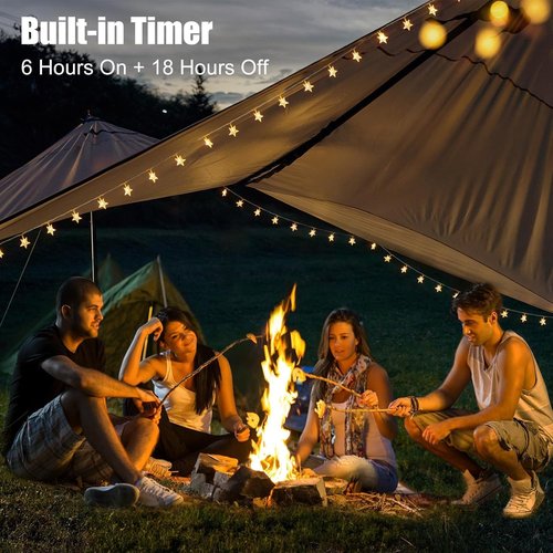 Brightown Star String Lights - 33ft 100 LED Battery Operated Fairy Lights with Remote | Warm White for Indoor & Outdoor Decor