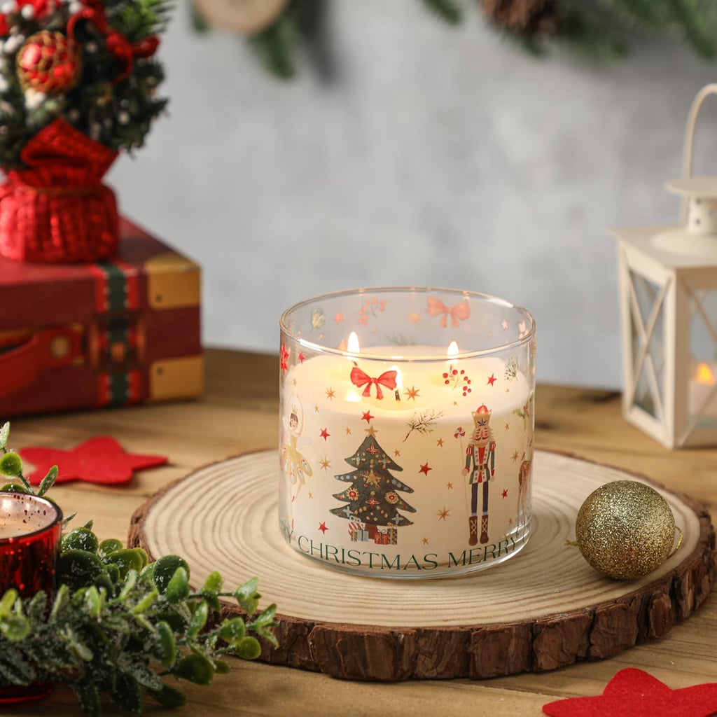 Regine Switzerland Pine Scented Christmas Candle - 14oz Nutcracker Ballet Design Gift