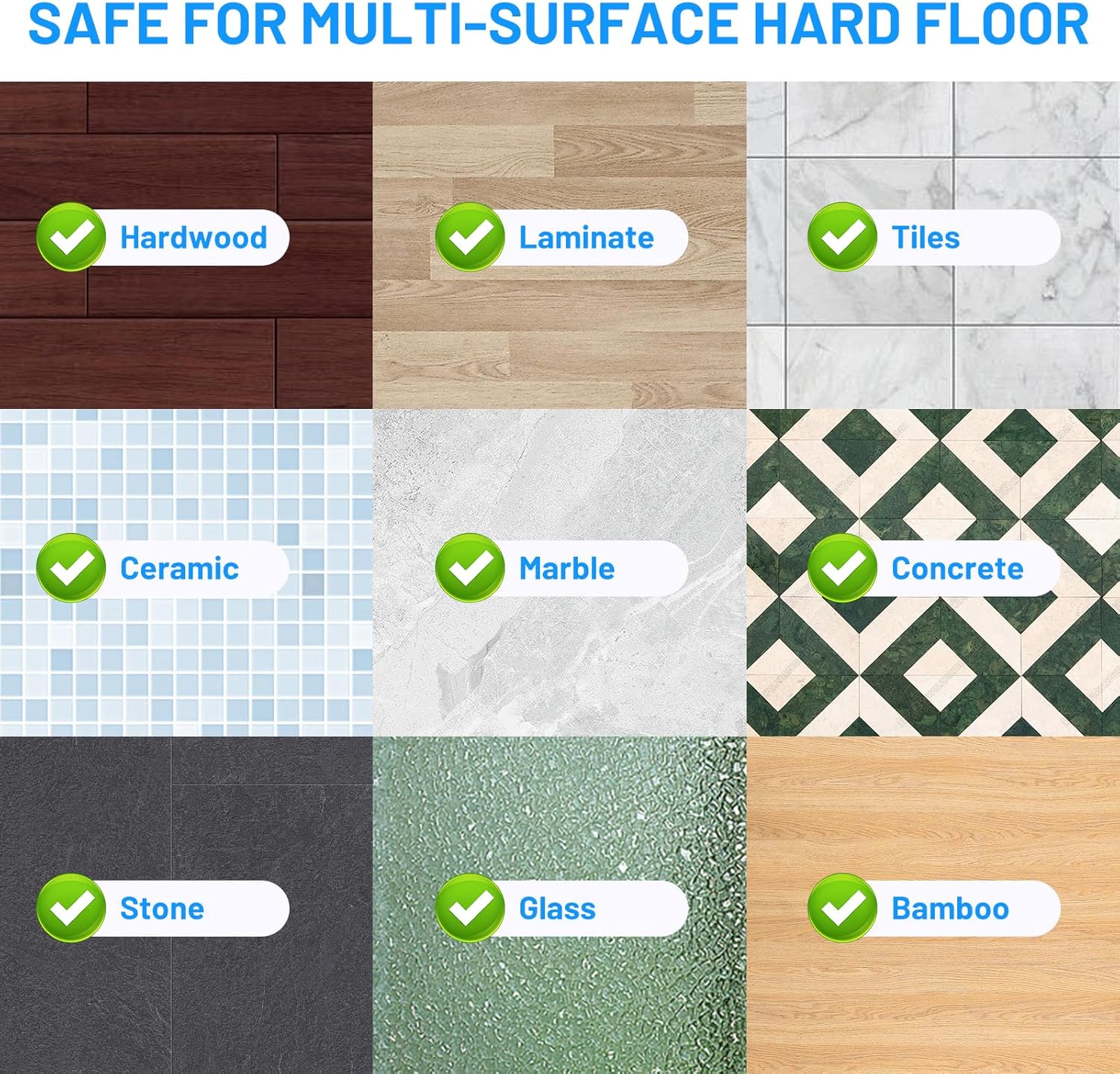 Skiennix Spray Mop - Versatile Wet Dry Cleaning with 2 Washable & 2 Disposable Pads | Refillable Bottle for Hardwood & Tile Floors