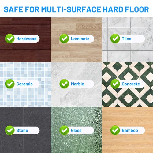 IOPRETTY Spray Mops for Floor Cleaning - Wet Dry Mops with 2 Washable + 2 Disposable Pads for Swiffer Powermop - Refillable Bottle for Hardwood Tile Home Kitchen - Absorbs Pet Hair Dust Stains