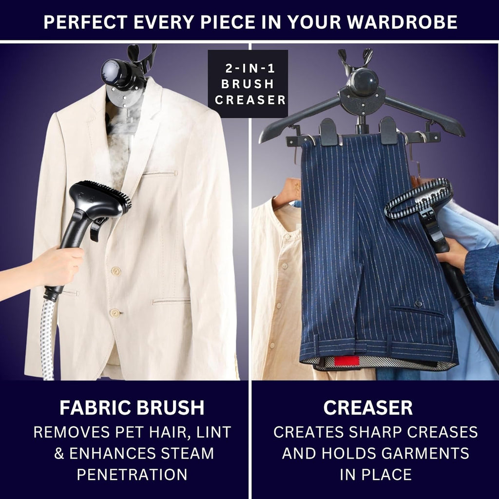 SALAV Heavy Duty Garment Steamer - Powerful 1800W with 3L Water Tank | Full-Size, Navy