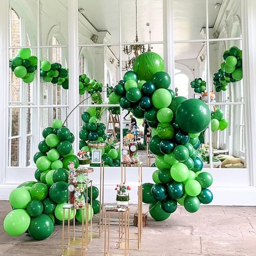 Awenztech Green Balloon Arch Kit - 120pcs Latex Balloons in Various Sizes for Birthday & Baby Shower Decor