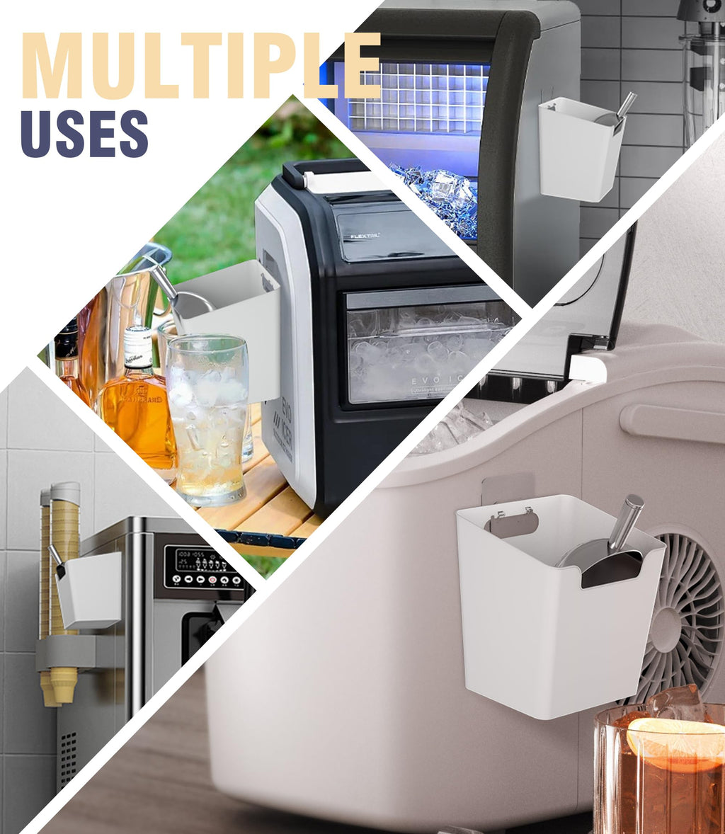 Neepanda Ice Scoop Holder for Ice Machine & Freezer, Medium Scoop Holder Fits Countertop Ice Makers, Ice Buckets, Ice Cream Scoops (Ice Spoon not Included)