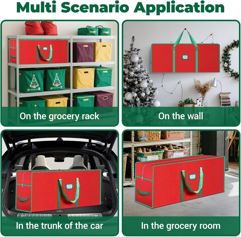 Skiennix Christmas Tree Storage Bag - Fits Up to 7.5 Ft | Durable 600D Oxford Cloth with Reinforced Handle and Card Slot