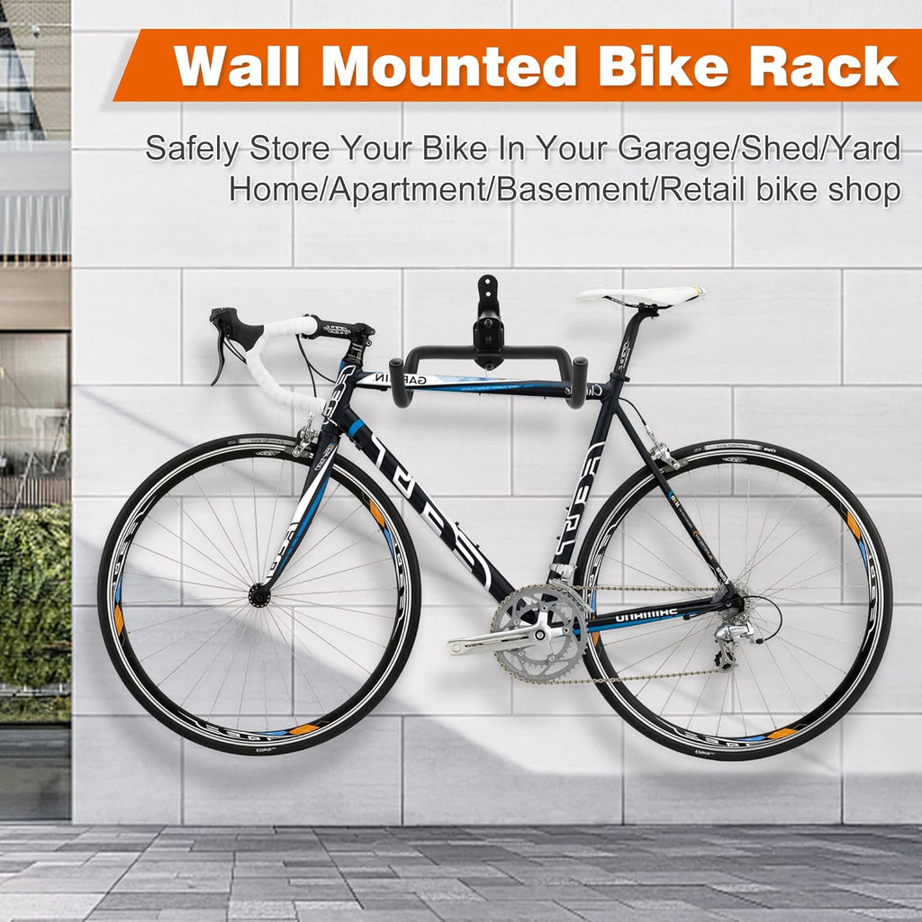 Skiennix Bike Rack - Durable Wall Mount Bicycle Storage Hook for Indoor Use | 2-Pack