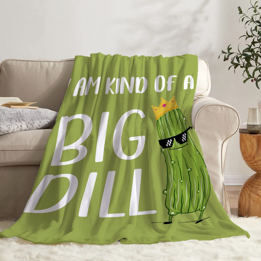 Ottoy Pickles Blanket for Couch Lightweight Plush Fuzzy Cozy Soft Blankets Quilt Decorative Throw Sofa Travel Birthday Gift 50"x40" for Kids