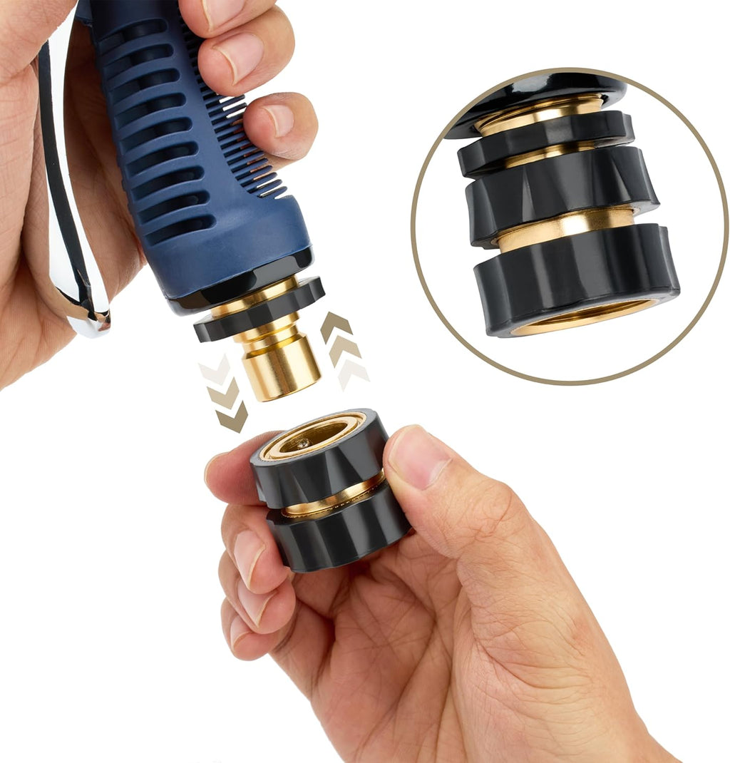Twinkle Star Quick Connect Garden Hose Fittings - Male & Female Adapter Set (4 Pieces)
