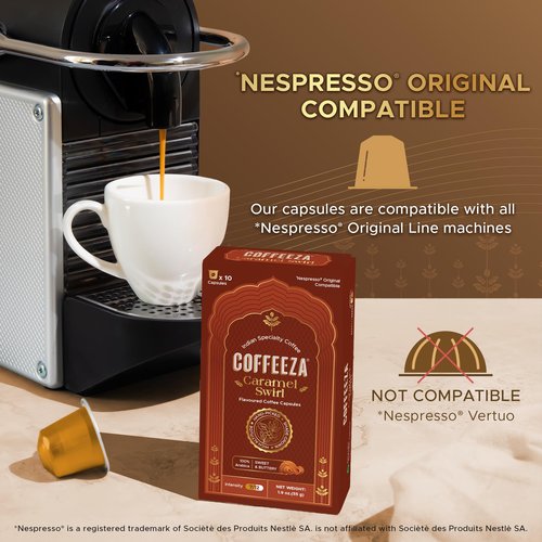 Coffeeza Variety Pack – 120 Coffee Capsules (Pack of 12) – Original Line compatible – Specialty Indian Coffee – Recyclable Pods – Medium to Medium Dark Roast – Espresso Pods