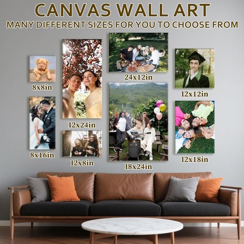 Custom Canvas Prints by [Brand Name] - Personalized Photo Wall Art for Weddings, Family, and Pets | 12x18