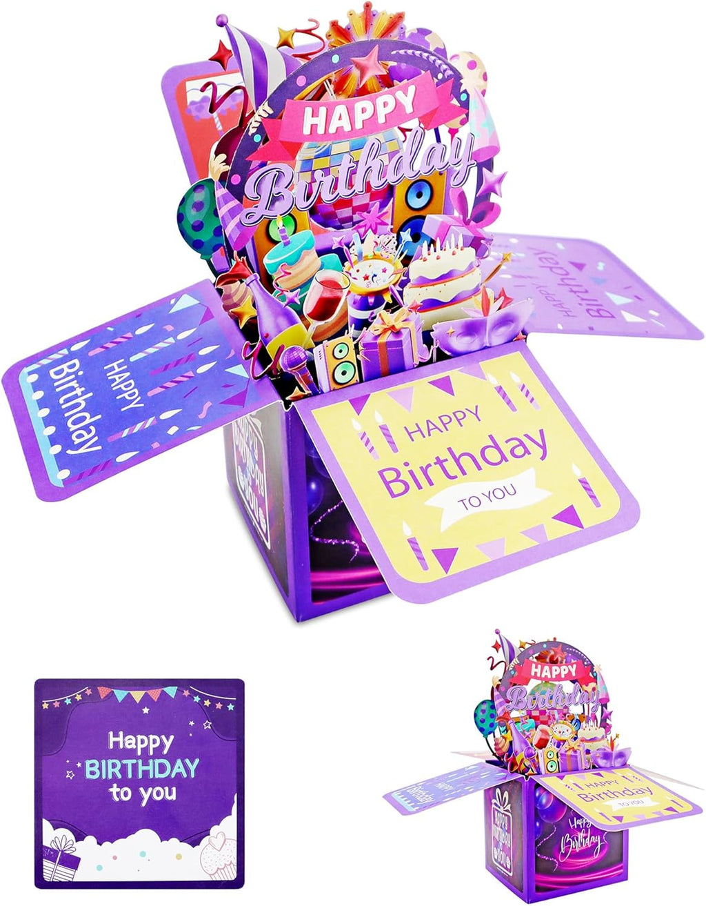 Skiennix 3D Birthday Gift Box - Unique Pop-Up Card with Blank Greeting Card & Envelope | Perfect for Women, Mom, Wife, Daughter, Grandma, Girlfriend